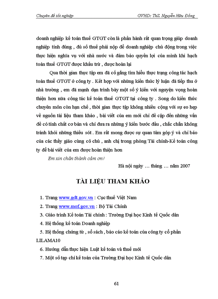 image for page Tổ chức công tác kế toán thuế GTGT tại công ty cổ phần LILAMA10