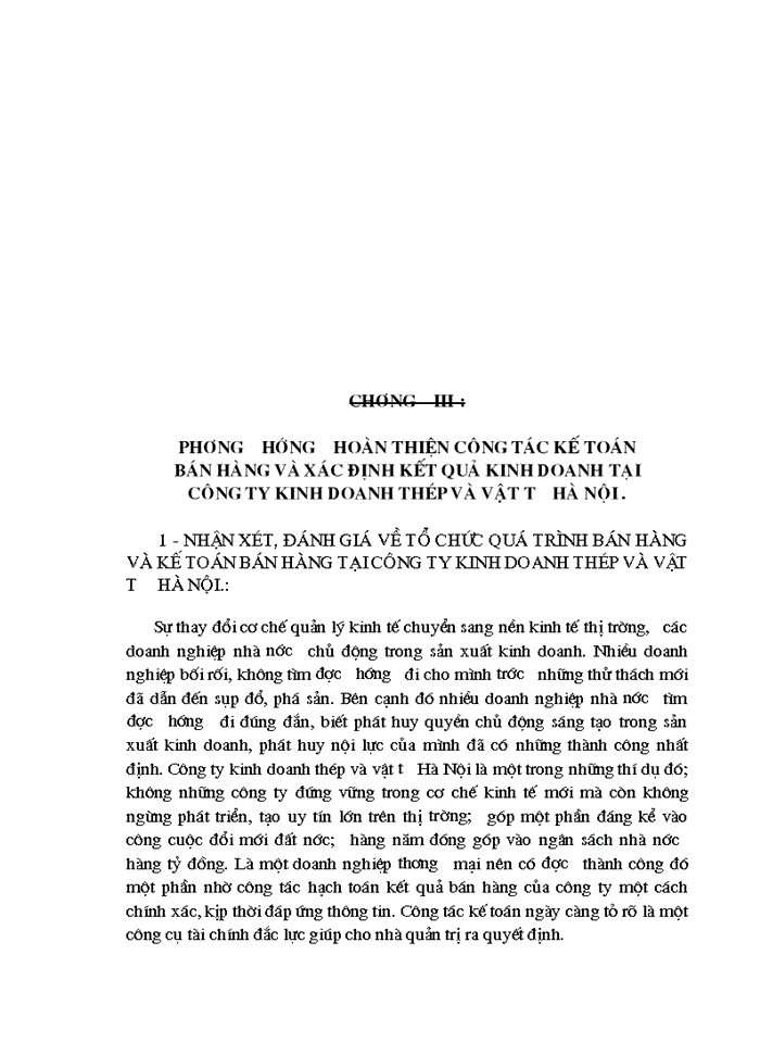 image for page Tổ chức công tác kế toán bán hàng và xác định kết quả kinh doanh tại công ty kinh doanh thép và vật tư  HÀ NỘI