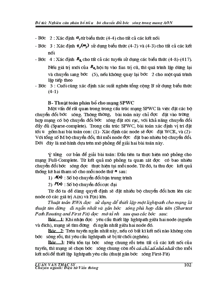 image for page Nghiên cứu phân bổ tối ưu bộ chuyển đổi bước sóng trong mạng AON