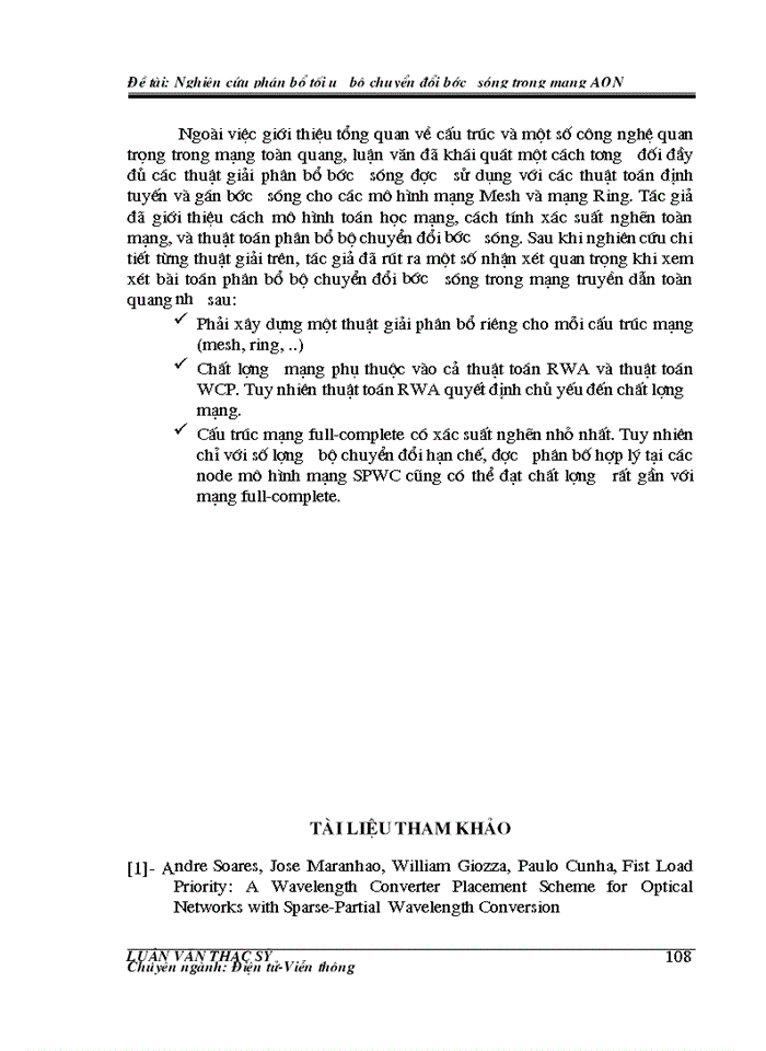 image for page Nghiên cứu phân bổ tối ưu bộ chuyển đổi bước sóng trong mạng AON