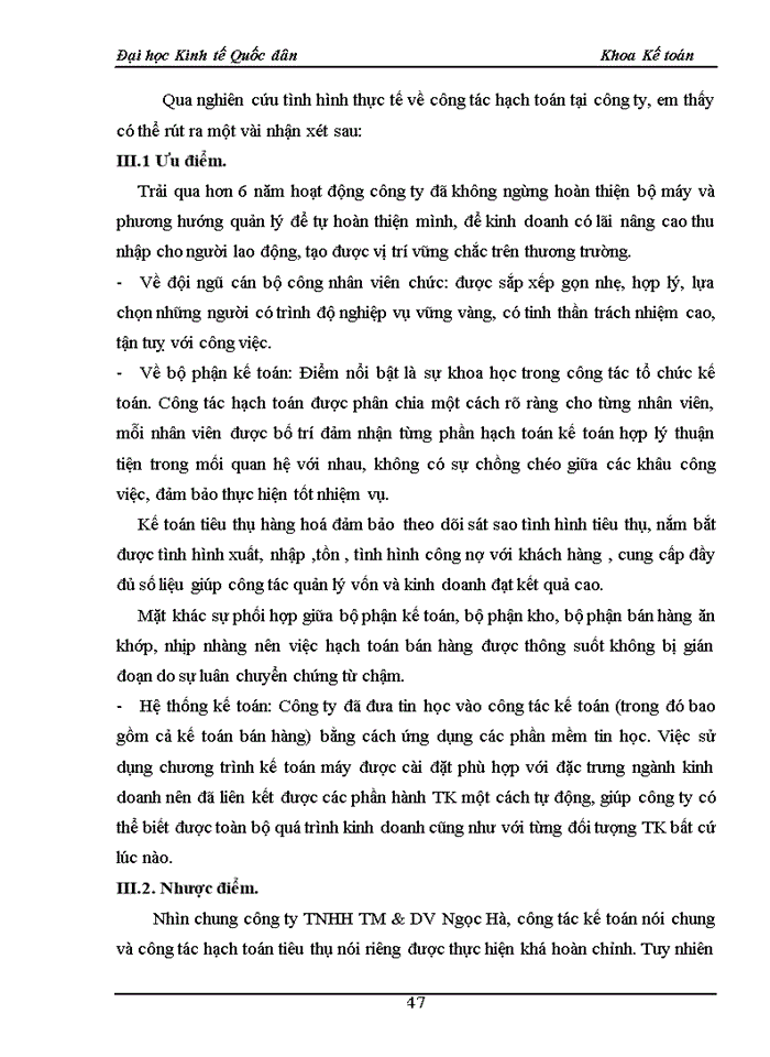 image for page Hoàn thiện kế toán tiêu thụ hàng hoá và xác định kết quả tiêu thụ tại công ty TNHH TM & DV Ngọc Hà