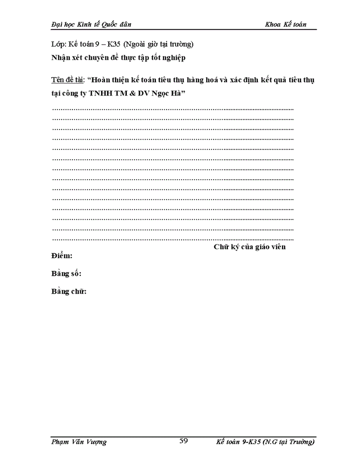 image for page Hoàn thiện kế toán tiêu thụ hàng hoá và xác định kết quả tiêu thụ tại công ty TNHH TM & DV Ngọc Hà