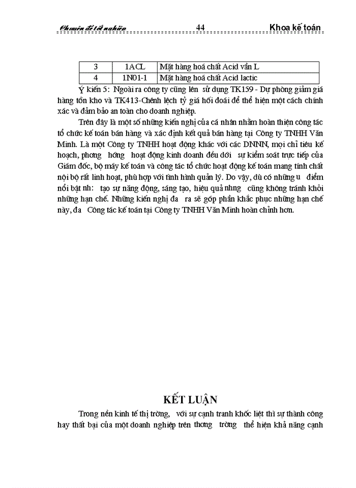 image for page Tổ chức hạch toán kế toán bán hàng và xác định kết quả bán hàng tại công ty  TNHH Văn Minh