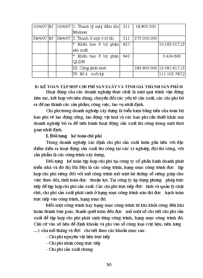 image for page Kế toán tập hợp chi phí sản xuất và tính giá thành sản phẩm xí nghiệp xây lắp I trực thuộc Tổng Công ty cổ phần kinh doanh phát triển nhà và đô thị Hà Nội