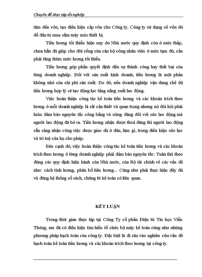 image for page Kế toán tiền lương và các khoản trích theo lương tại Công Ty cổ phần Điện tử Tin học Viễn Thông