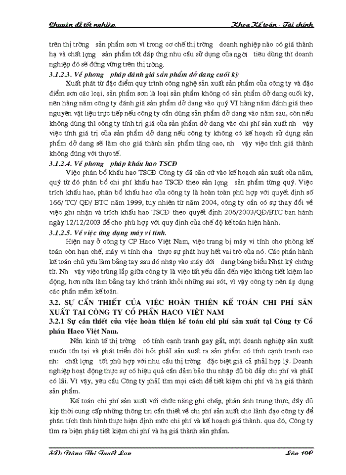 image for page Hoàn thiện phương pháp kế toán chi phí sản xuất Sơn tại Công ty Cổ phần Haco Việt Nam trong diều kiện vận dụng hệ thống chuẩn mực kế toán Việt Nam