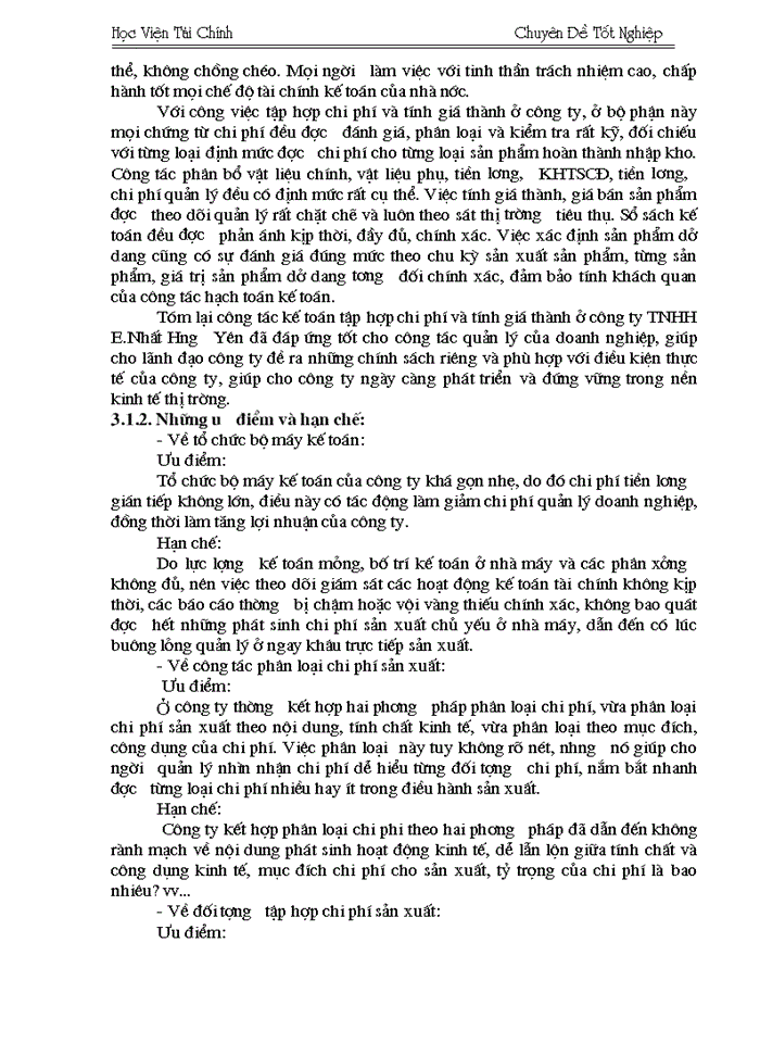 image for page Tổ chức công tác kế toán tập hợp chi phí sản xuất và tính giá thành sản phẩm ở công ty TNHH E.Nhất Hưng Yên