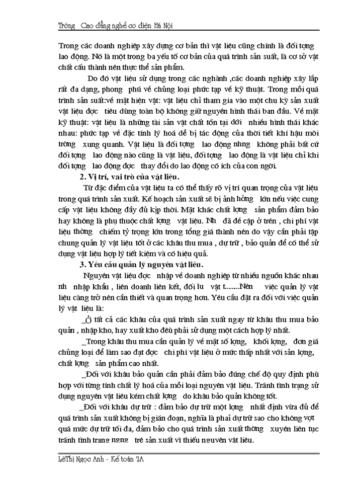 image for page Tổ chức công tác kế toán nguyên vật liệu và tình hình quản lý sử dụng nguyên vật liệu tại công ty CP Sông Hồng 25