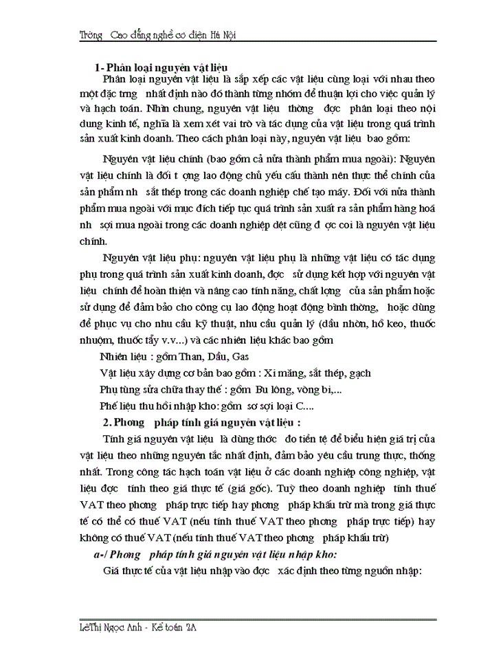 image for page Tổ chức công tác kế toán nguyên vật liệu và tình hình quản lý sử dụng nguyên vật liệu tại công ty CP Sông Hồng 25