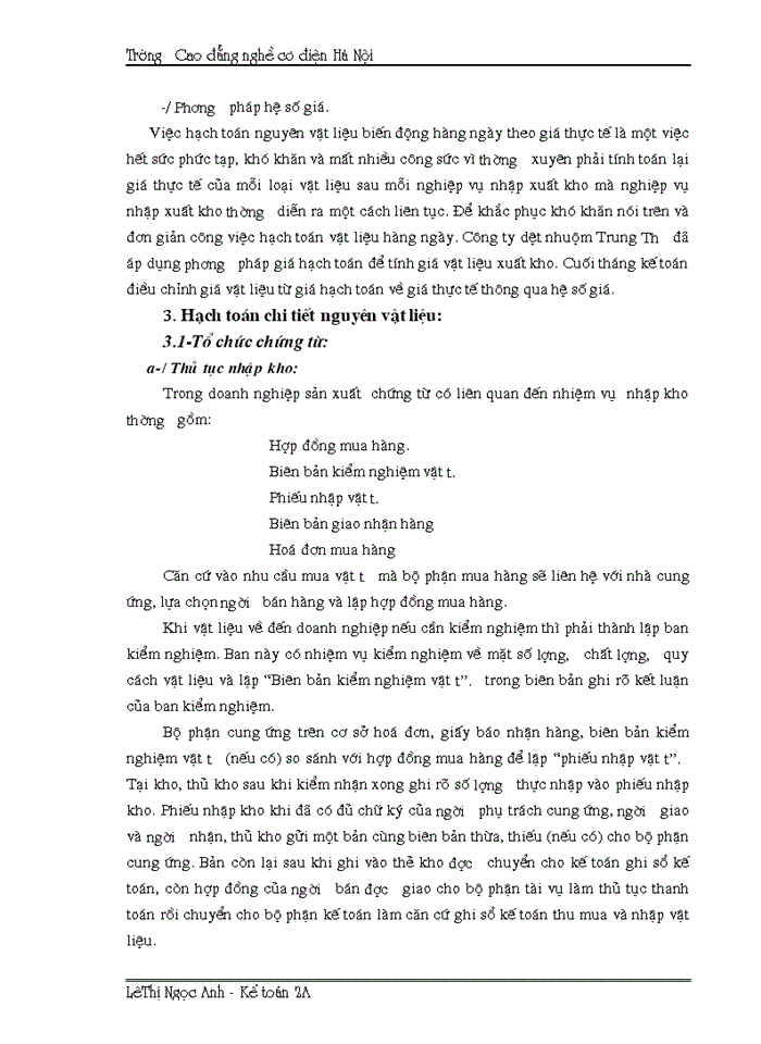 image for page Tổ chức công tác kế toán nguyên vật liệu và tình hình quản lý sử dụng nguyên vật liệu tại công ty CP Sông Hồng 25