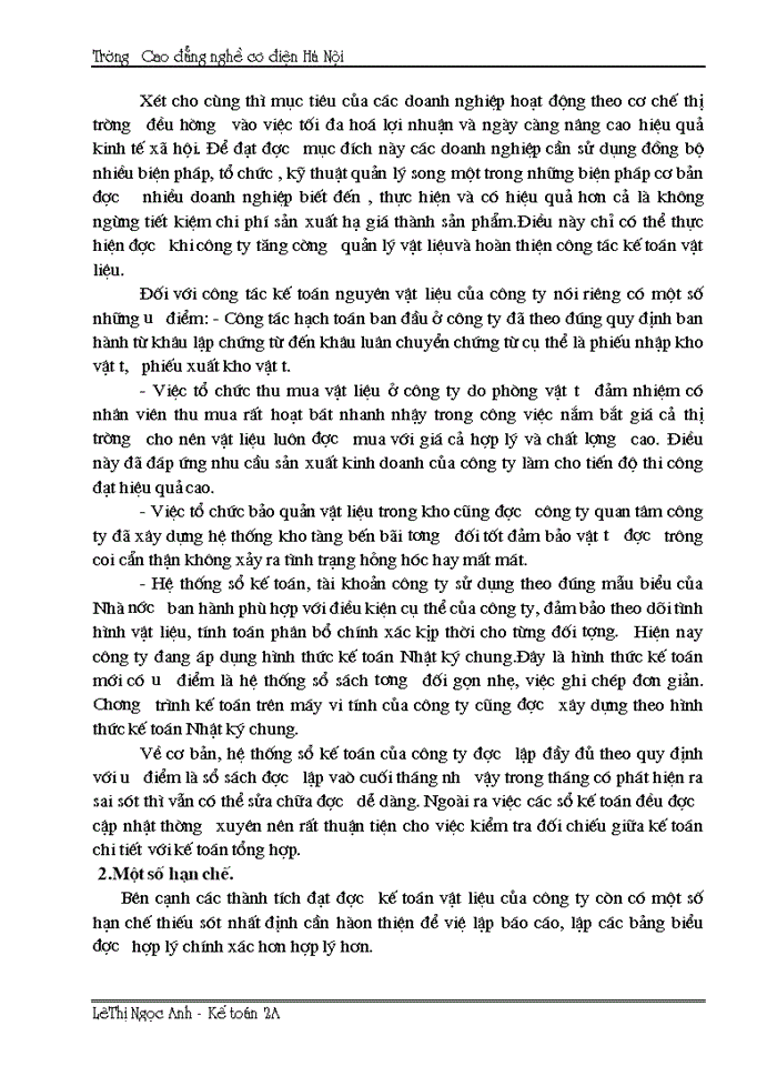 image for page Tổ chức công tác kế toán nguyên vật liệu và tình hình quản lý sử dụng nguyên vật liệu tại công ty CP Sông Hồng 25