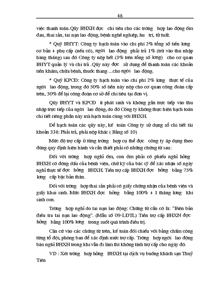 image for page Hoàn thiện công tác kế toán tiền lương và các khoản trích theo lương tại Công ty Du Lịch Việt Nam-Hà Nội