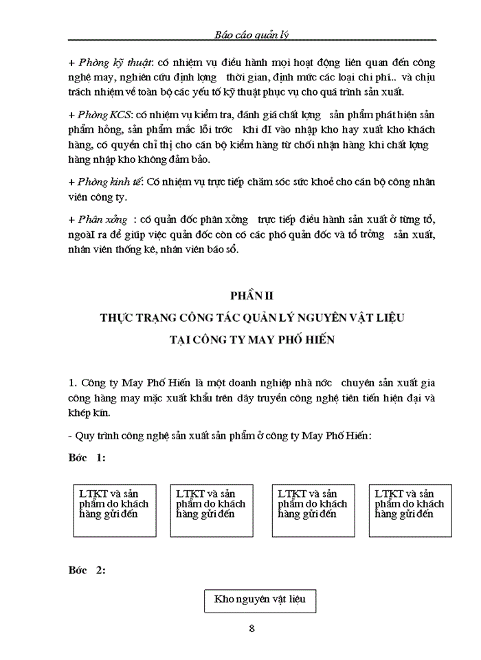 image for page Thực trạng công tác quản lý nguyên vật liệu của công ty May Phố Hiến