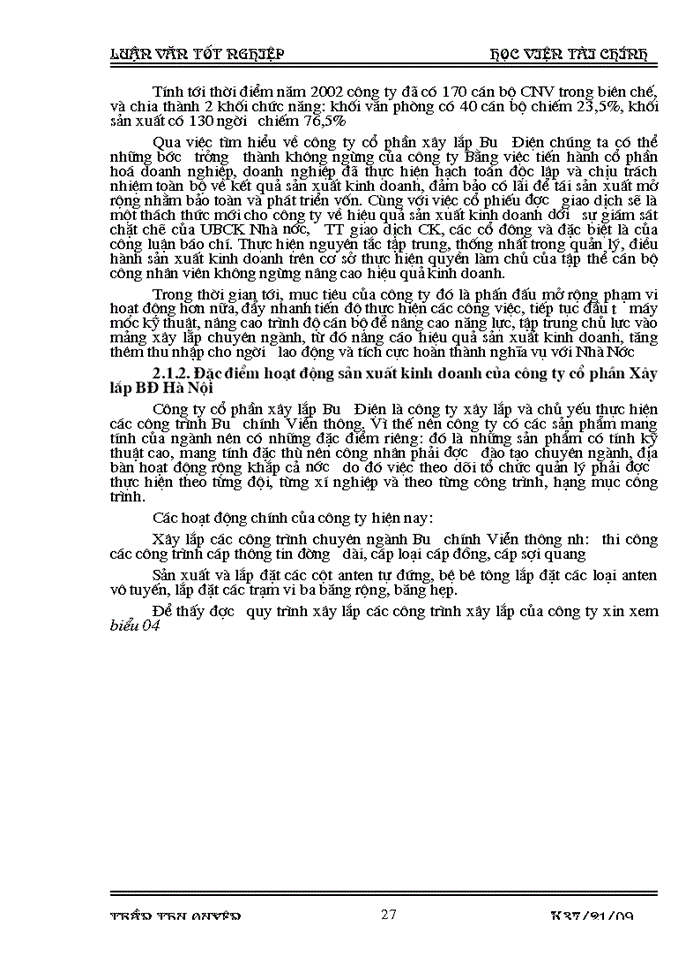 image for page Tổ chức kế toán tập hợp chi phí sản xuất và tính giá thành sản phẩm tại công ty cổ phần xây lắp Bưu Điện