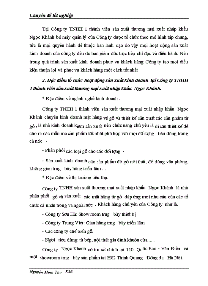 image for page Kế toán tiêu thụ và xác định kết quả tiờu thụ hàng hoỏ tại Cụng ty TNHH 1 thành viên SX & TM XNK Ngọc Khánh