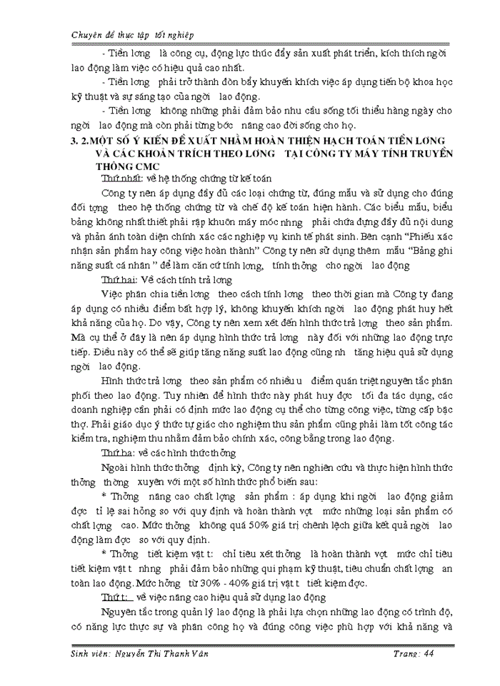 image for page Hoàn thiện hạch toán tiền lương và các khoản trích theo lương tại Công ty Máy tính truyền thông CMC