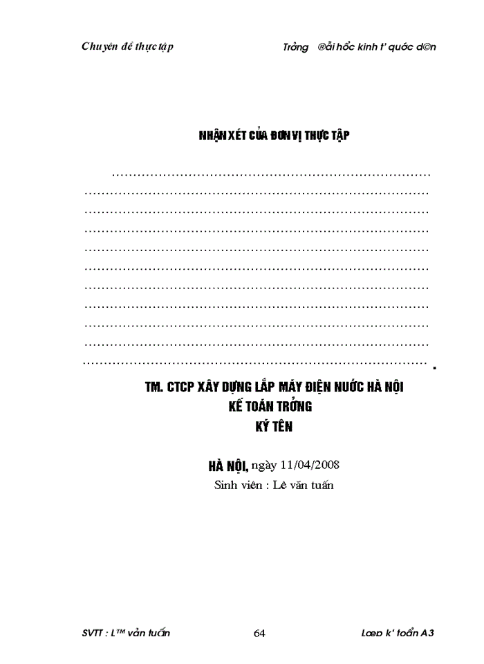 image for page Tổ chức công tác kế toán  nguyên vật liệu tại Công ty CP xây dựng lắp máy điện nước Hà nội