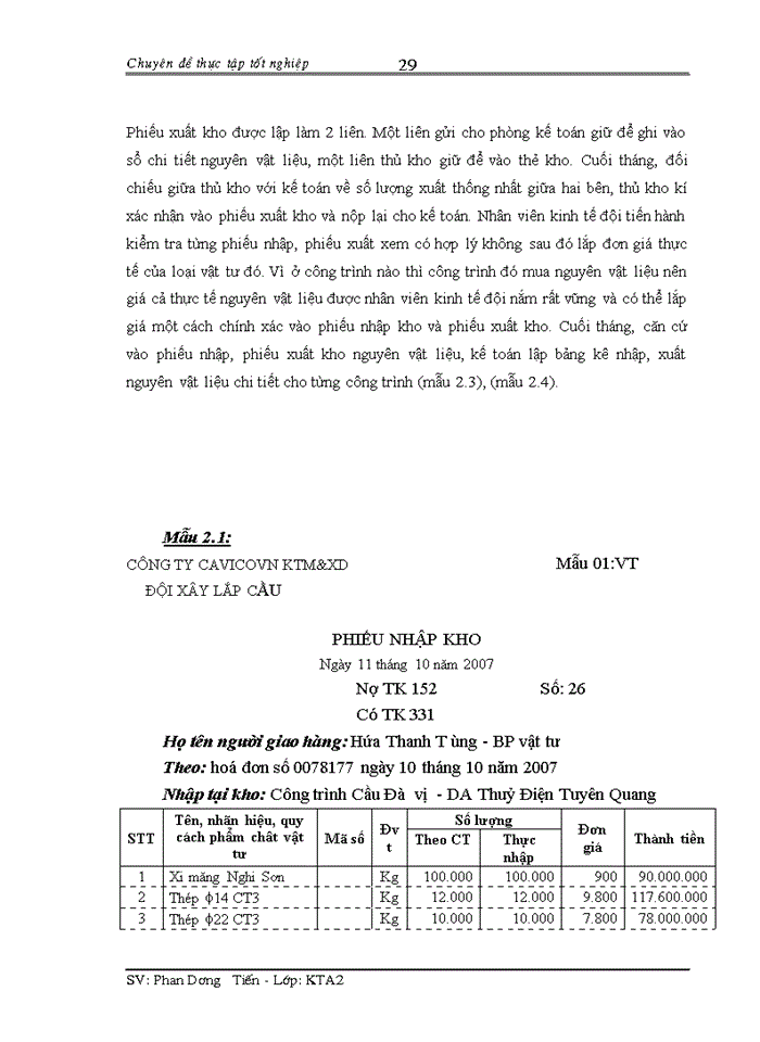 image for page Hoàn thiện kế toán chi phí sản xuất và tính giá thành sản phẩm xây lắp tại Công ty cổ phần CAVICOVN KTM & XD