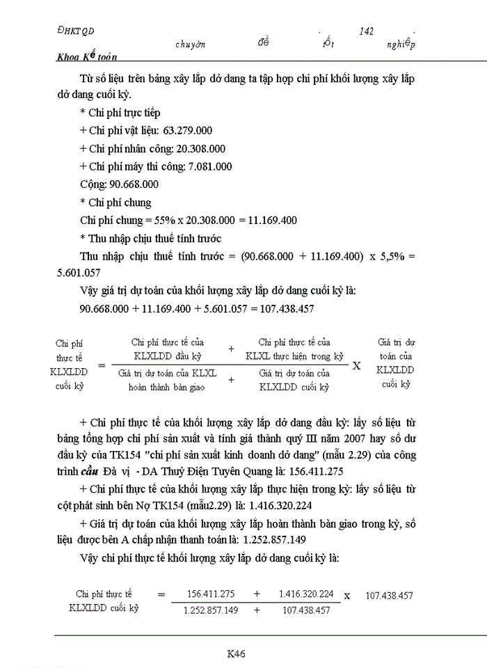 image for page Hoàn thiện kế toán chi phí sản xuất và tính giá thành sản phẩm xây lắp tại Công ty cổ phần CAVICOVN KTM & XD