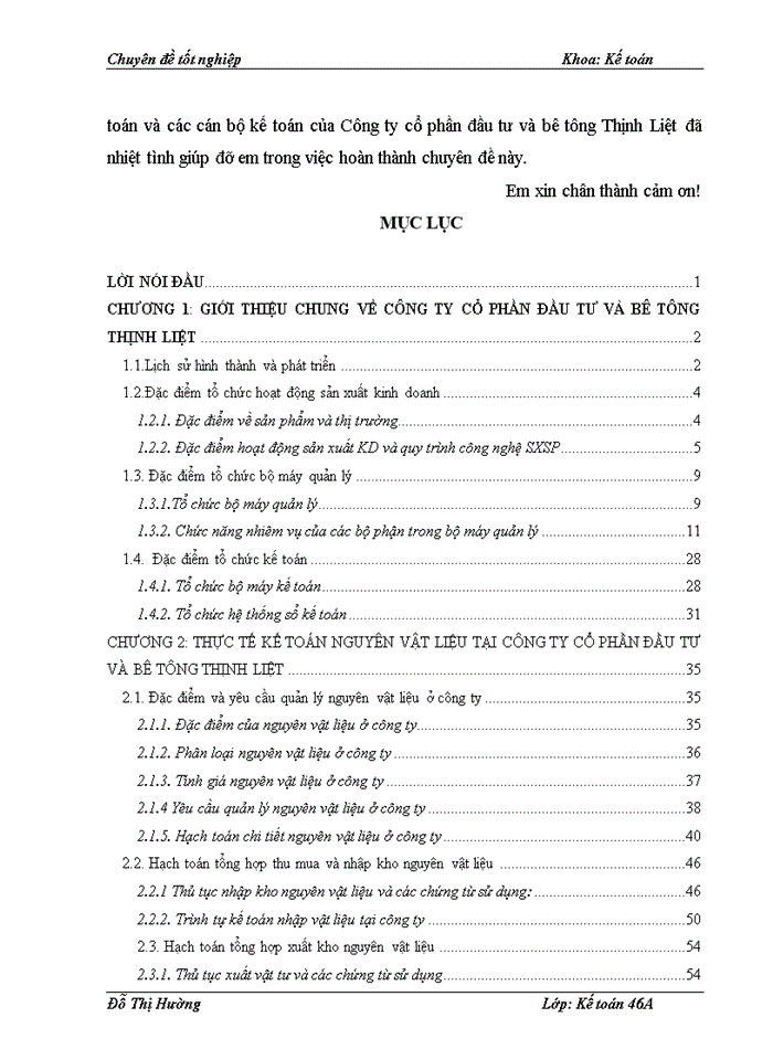 image for page kế toán nguyên vật liệu tại Công ty cổ phần đầu tư và bê tông Thịnh Liệt