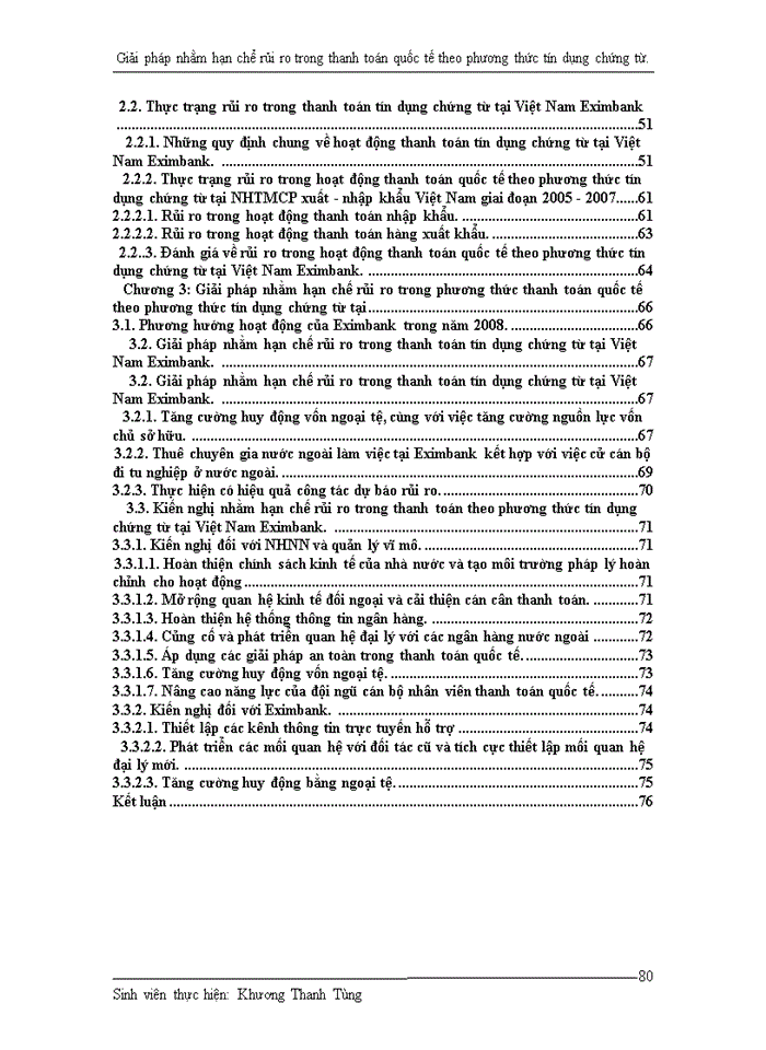 image for page Giải pháp nhằm hạn chế rủi ro trong thanh toán quốc tế theo phương thức tín dụng chứng từ tại ngân hàng thương mại cổ phần xuất nhập khẩu Việt Nam