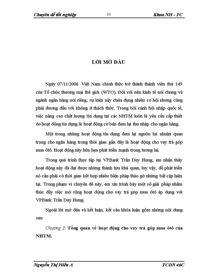 image for page Giải pháp nhằm mở rộng hoạt động cho vay trả góp mua ôtô của VPBank Trần Duy Hưng