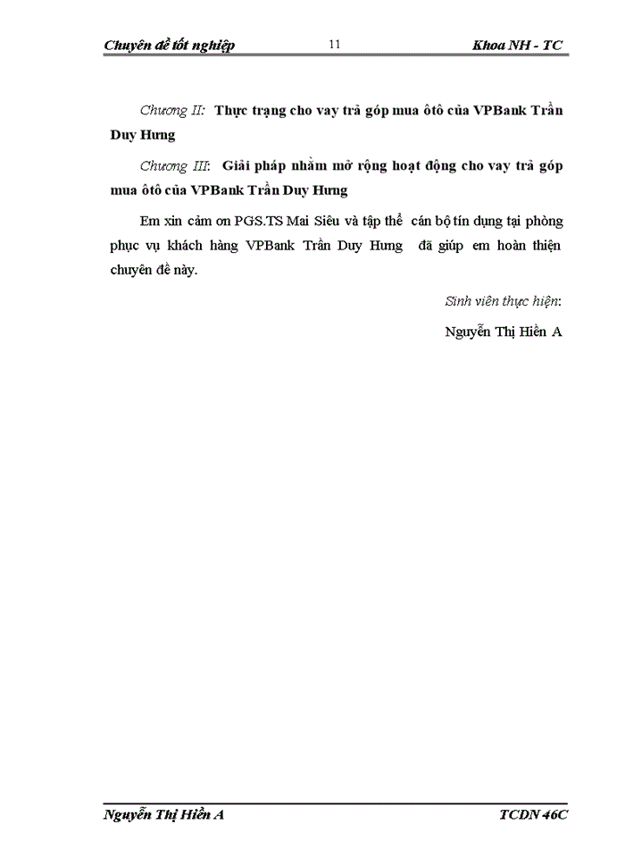 image for page Giải pháp nhằm mở rộng hoạt động cho vay trả góp mua ôtô của VPBank Trần Duy Hưng