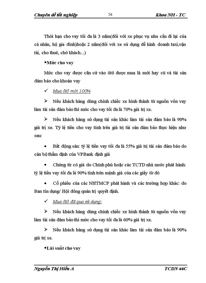 image for page Giải pháp nhằm mở rộng hoạt động cho vay trả góp mua ôtô của VPBank Trần Duy Hưng