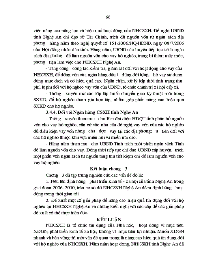 image for page Giải pháp nâng cao hiệu quả tín dụng đối với hộ nghèo tại Ngân hàng Chính sách xã hội tỉnh Nghệ An