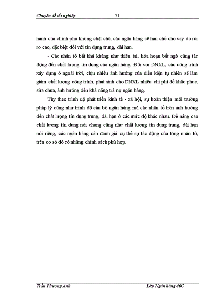 image for page Nâng cao chất lượng tín dụng trung, dài hạn đối với doanh nghiệp xây lắp tại Chi nhánh Ngân hàng Đầu tư và Phát triển Tp Hà Nội
