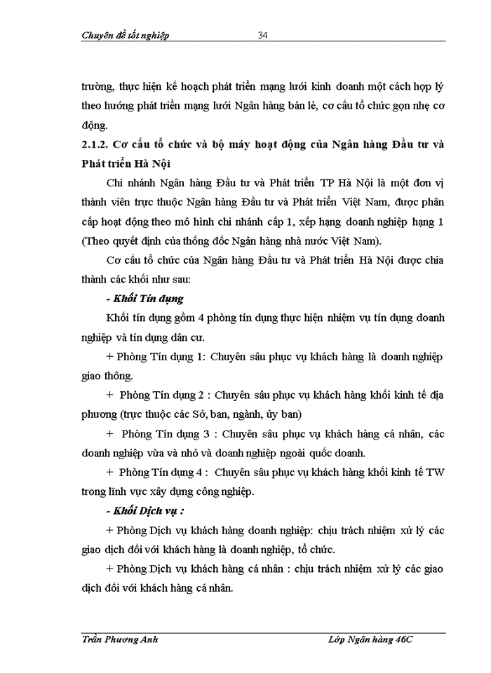image for page Nâng cao chất lượng tín dụng trung, dài hạn đối với doanh nghiệp xây lắp tại Chi nhánh Ngân hàng Đầu tư và Phát triển Tp Hà Nội