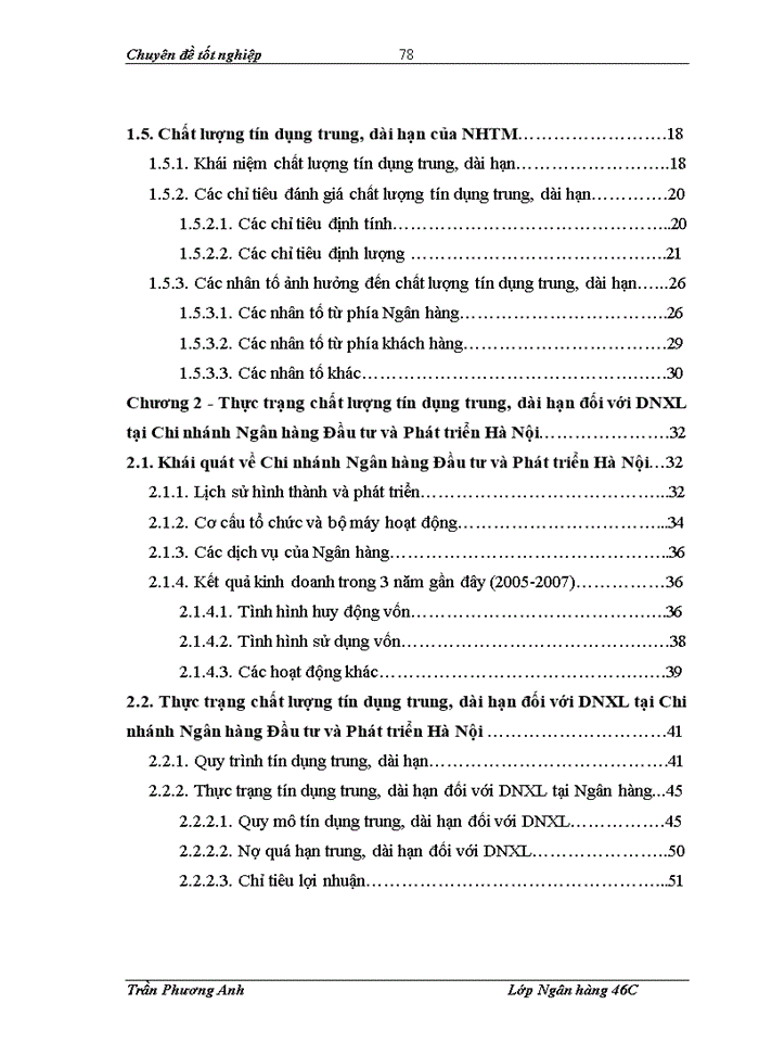 image for page Nâng cao chất lượng tín dụng trung, dài hạn đối với doanh nghiệp xây lắp tại Chi nhánh Ngân hàng Đầu tư và Phát triển Tp Hà Nội