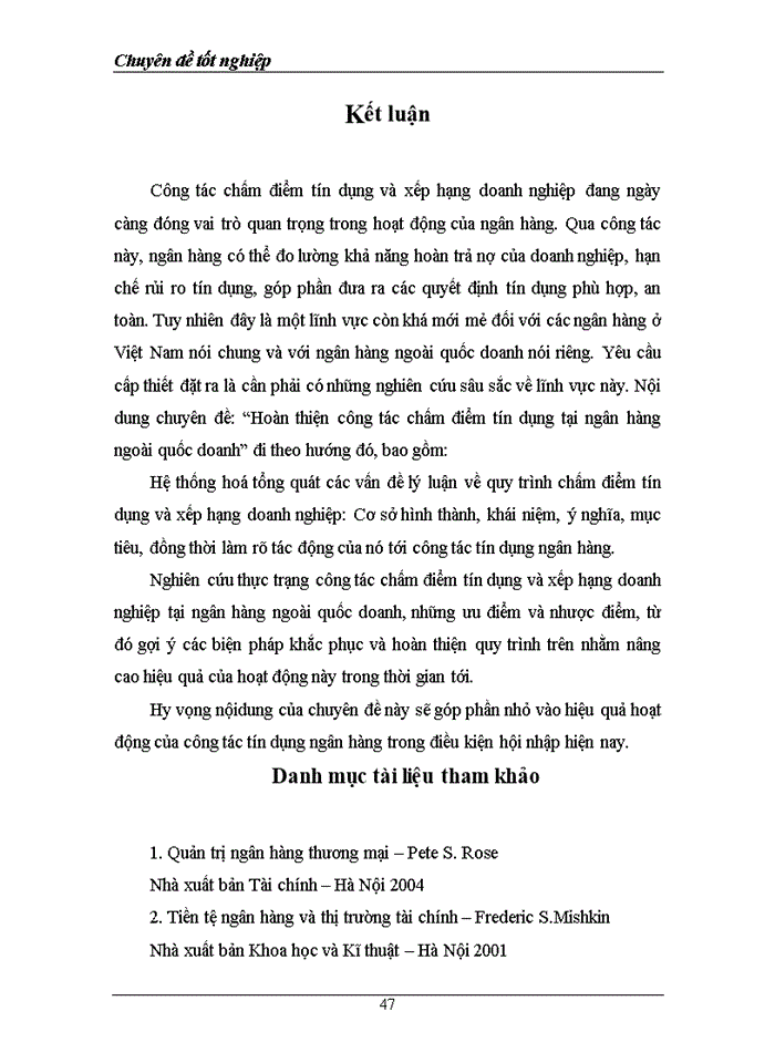 image for page Giải pháp hoàn thiện công tác chấm điểm tín dụng và xếp hạng doanh nghiệp tại Ngân hàng ngoài quốc doanh Việt Nam