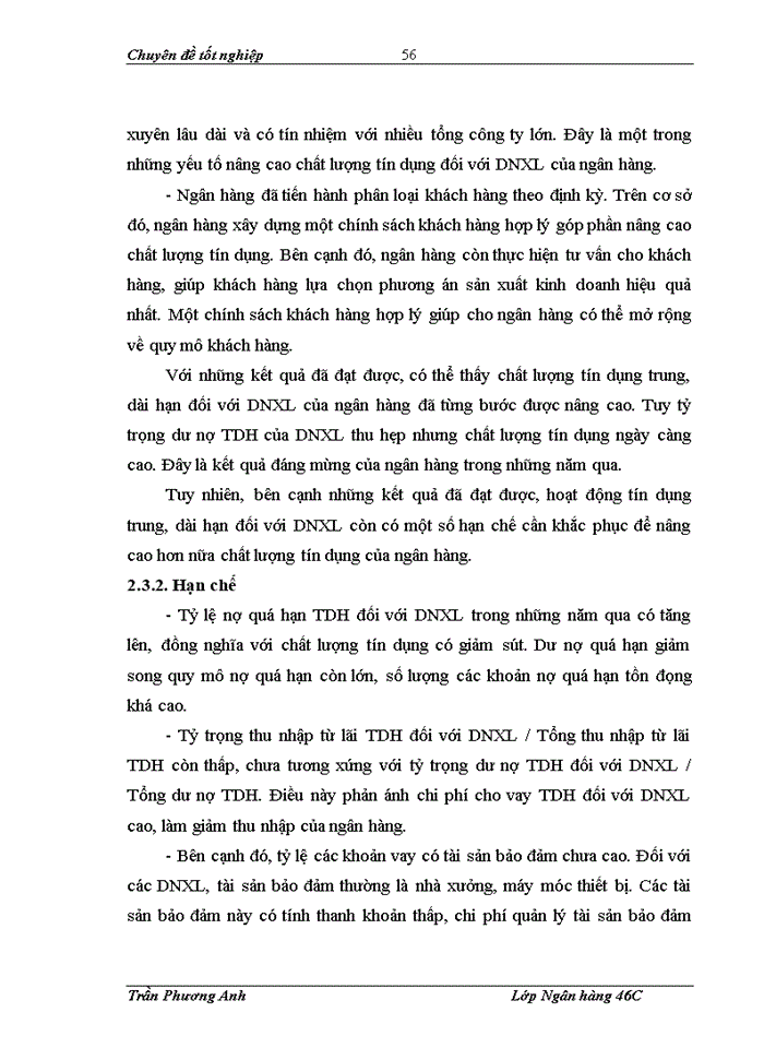 image for page Nâng cao chất lượng tín dụng trung và dài hạn đối với doanh nghiệp tại ngân hàng thương mại cổ phần quân đội – chi nhánh điện biên phủ
