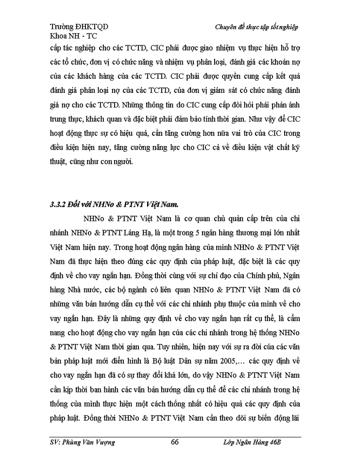 image for page Nâng cao chất lượng cho vay ngắn hạn  tại NHNo&PTNT Chi nhánh Láng Hạ