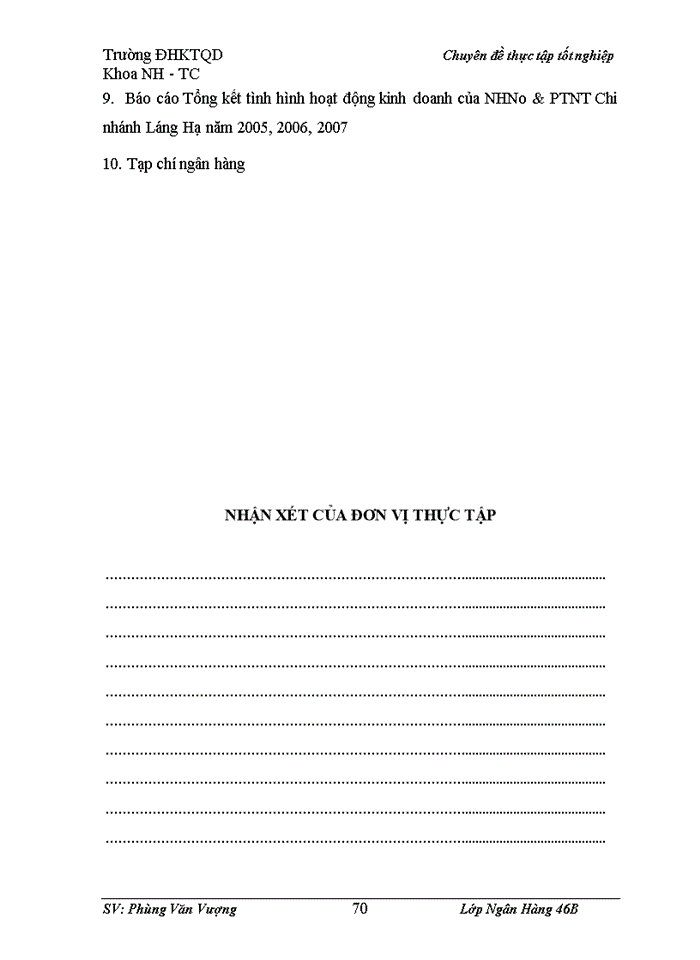 image for page Nâng cao chất lượng cho vay ngắn hạn  tại NHNo&PTNT Chi nhánh Láng Hạ