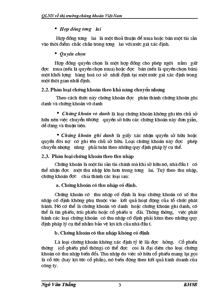 image for page QLNN Về thị trường chứng khoán