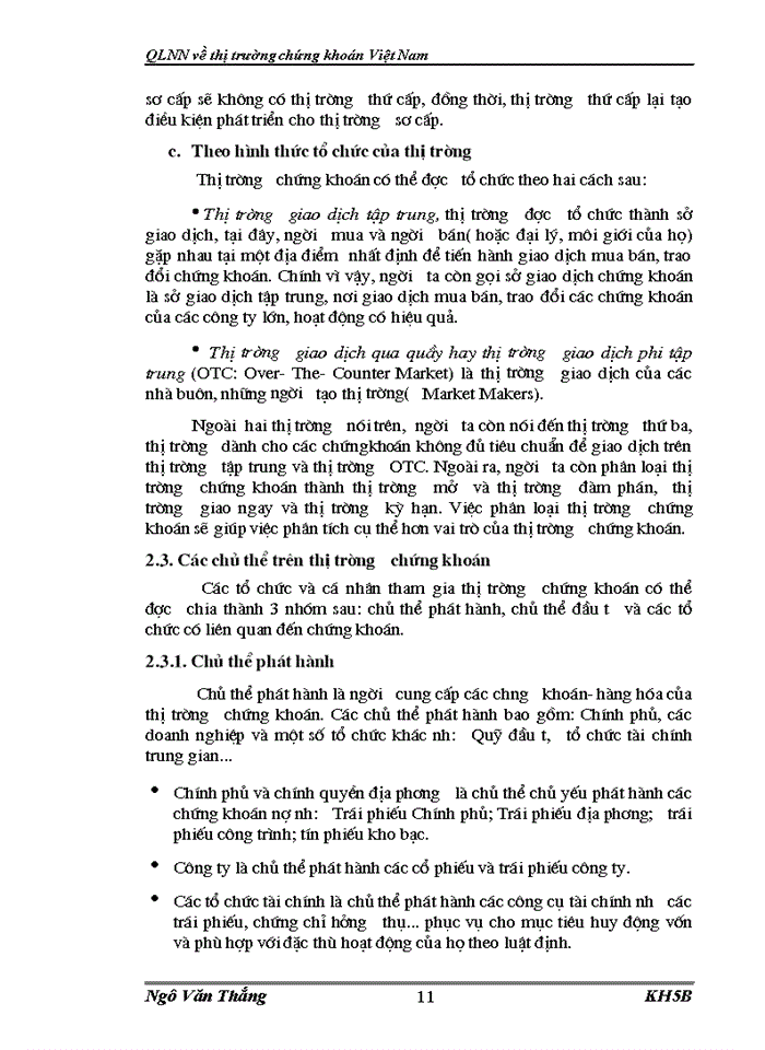 image for page QLNN Về thị trường chứng khoán