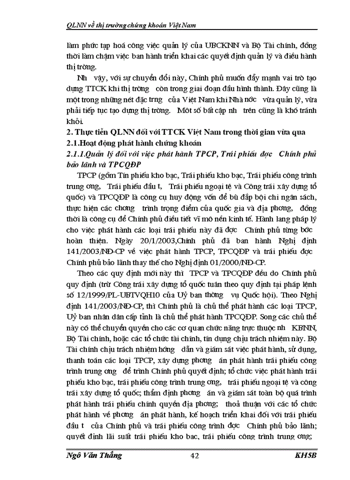 image for page QLNN Về thị trường chứng khoán