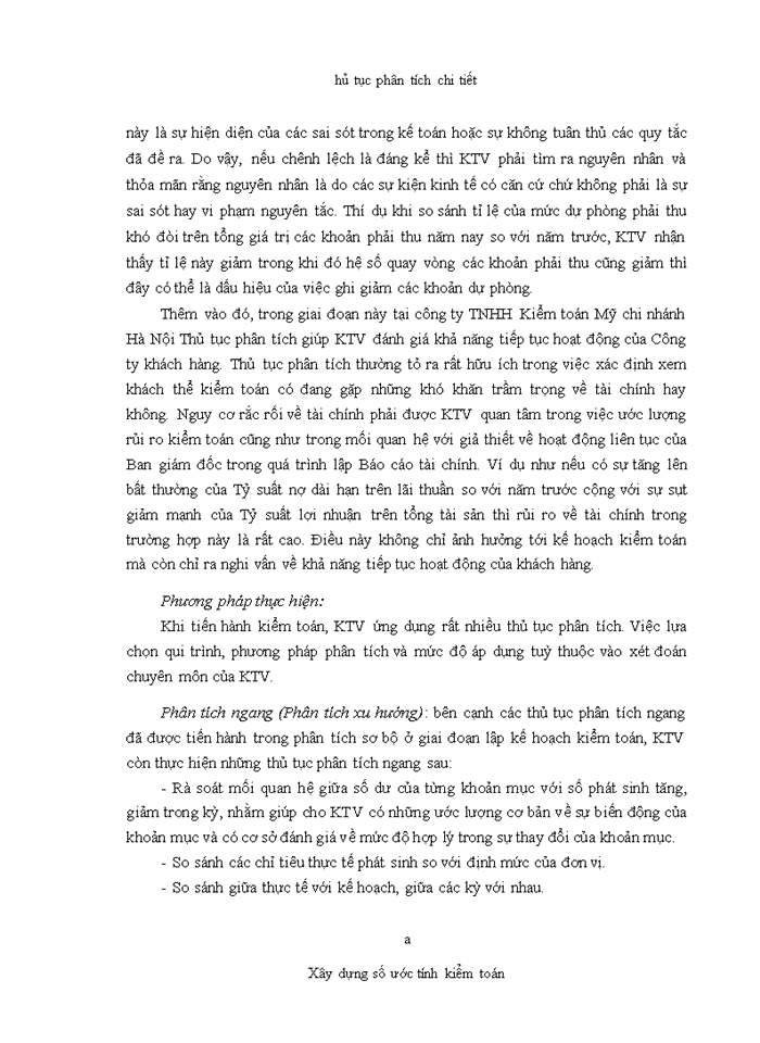 image for page Vận dụng thủ tục phân tích trong kiểm toán báo cáo tài chính do Công ty TNHH Kiểm toán Mỹ-chi nhánh Hà Nội thực hiện