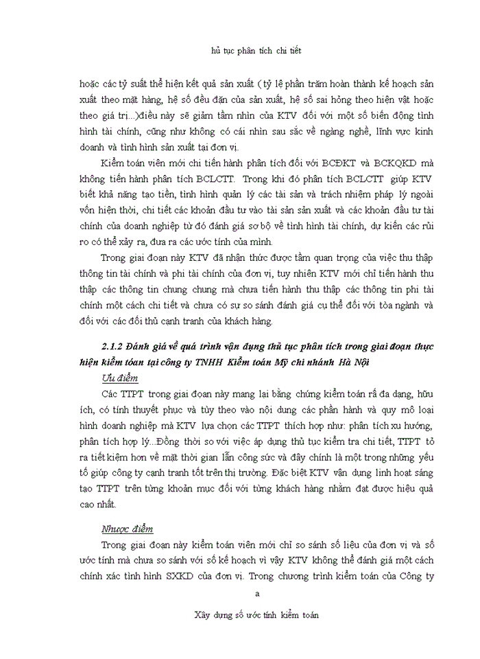 image for page Vận dụng thủ tục phân tích trong kiểm toán báo cáo tài chính do Công ty TNHH Kiểm toán Mỹ-chi nhánh Hà Nội thực hiện