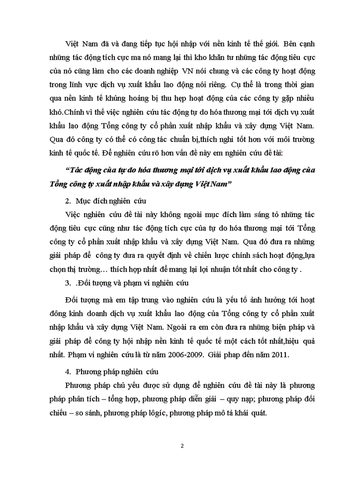image for page Tác động của tự do hóa thương mại tới dịch vụ xuất khẩu lao động của Tổng công ty xuất nhập khẩu và xây dựng Việt Nam