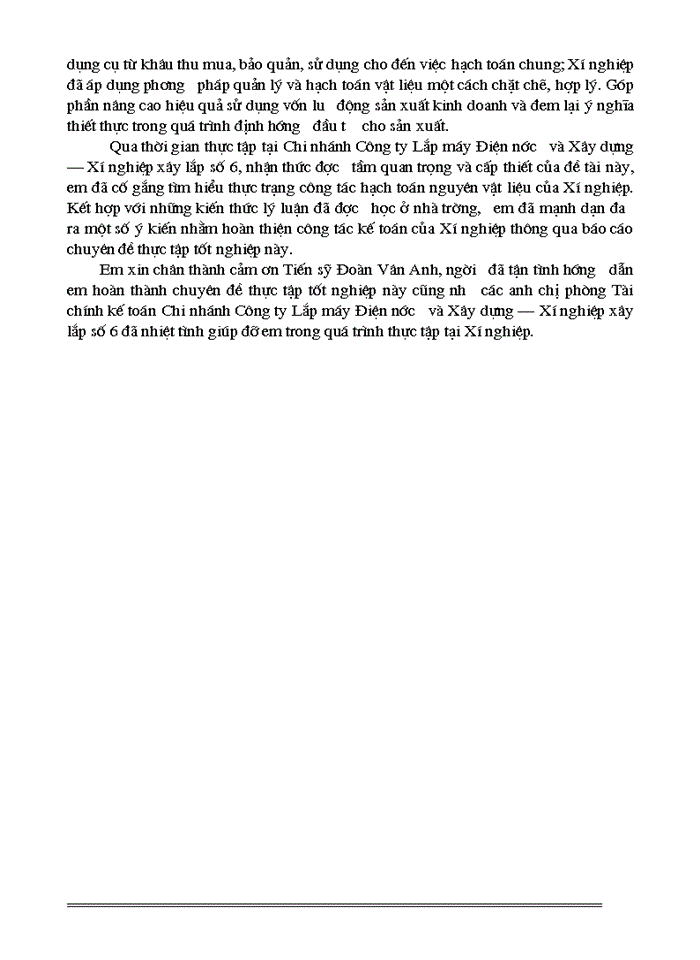 image for page Hoàn thiện hạch toán vật liệu tại Công ty Cổ phần Lắp máy Điện nước và Xây dựng.