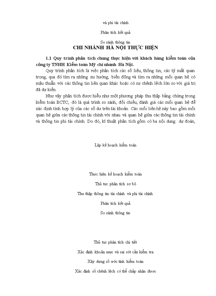 image for page Vận dụng thủ tục phân tích trong kiểm toán báo cáo tài chính do Công ty TNHH Kiểm toán Mỹ-chi nhánh Hà Nội thực hiện