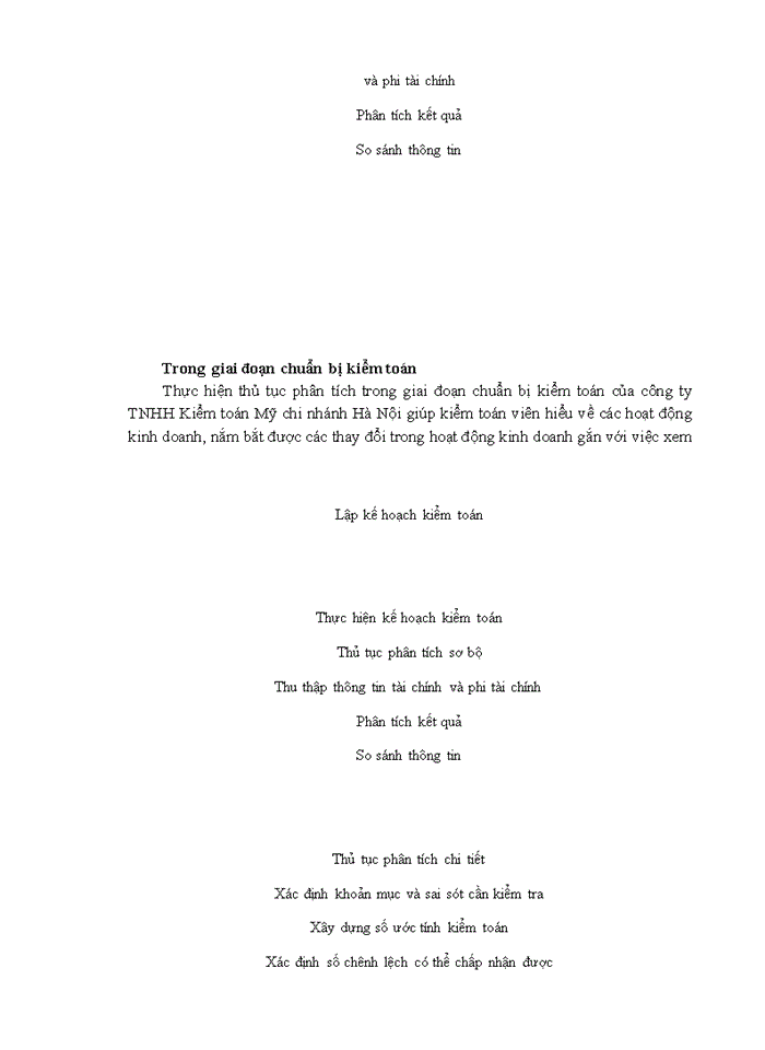 image for page Vận dụng thủ tục phân tích trong kiểm toán báo cáo tài chính do Công ty TNHH Kiểm toán Mỹ-chi nhánh Hà Nội thực hiện