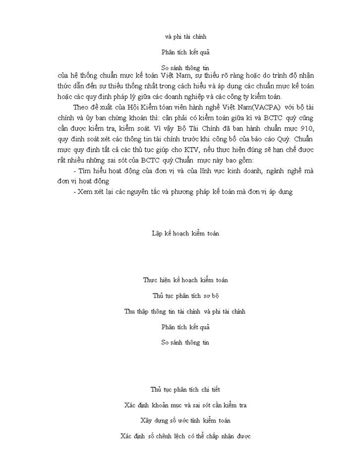 image for page Vận dụng thủ tục phân tích trong kiểm toán báo cáo tài chính do Công ty TNHH Kiểm toán Mỹ-chi nhánh Hà Nội thực hiện