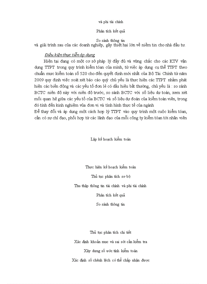 image for page Vận dụng thủ tục phân tích trong kiểm toán báo cáo tài chính do Công ty TNHH Kiểm toán Mỹ-chi nhánh Hà Nội thực hiện