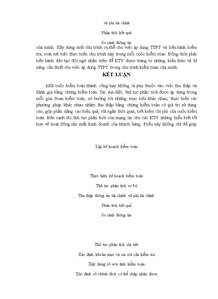 image for page Vận dụng thủ tục phân tích trong kiểm toán báo cáo tài chính do Công ty TNHH Kiểm toán Mỹ-chi nhánh Hà Nội thực hiện