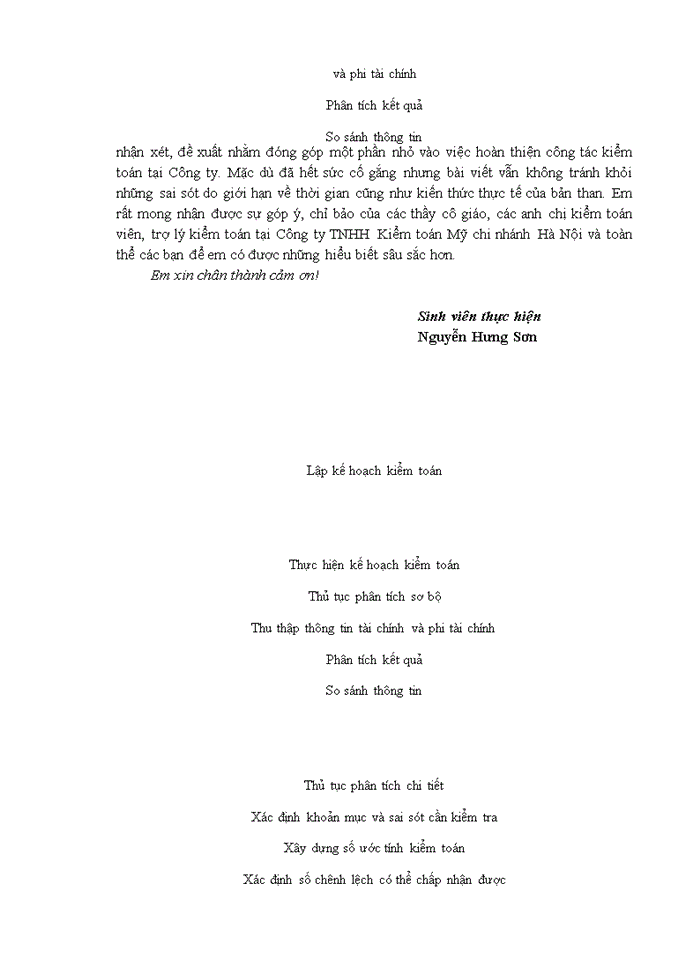 image for page Vận dụng thủ tục phân tích trong kiểm toán báo cáo tài chính do Công ty TNHH Kiểm toán Mỹ-chi nhánh Hà Nội thực hiện