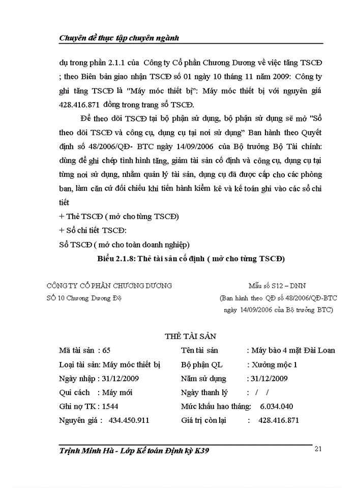 image for page Hoàn thiện kế toán tài sản cố định hữu hình tại Công ty Cổ phần Chương Dương